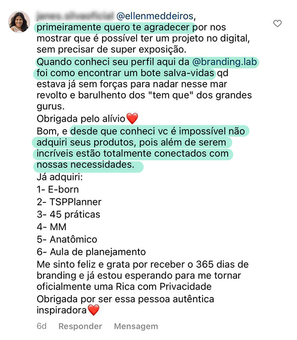 Depoimento de cliente 3 — 365 Dias de Branding